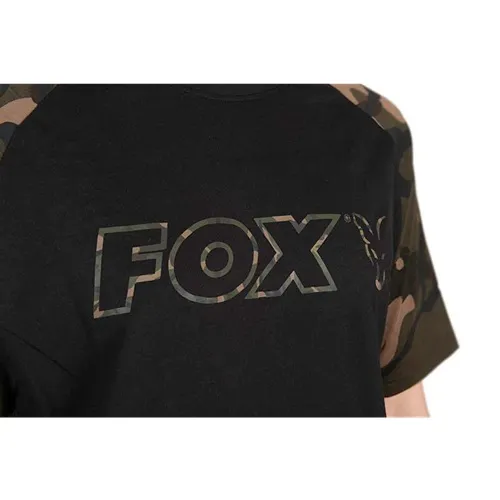 Fox Black & Camo Outline T Shirt Size L.webp