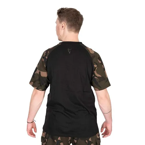 Fox Black Camo Outline Print T Shirt Black 3XL.webp
