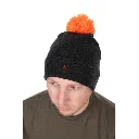 Fox Collection Bobble Hat Black & Orange.webp