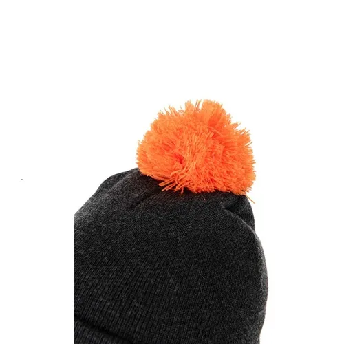 Fox Collection Bobble Hat Black & Orange.webp