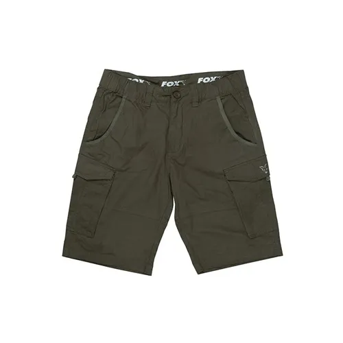 Fox Collection Green & Silver Combat Trousers Shorts Size S.webp