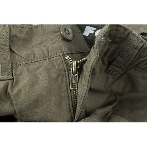 Fox Collection Green & Silver Combat Trousers Shorts Size S.webp