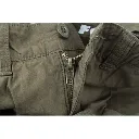 Fox Collection Green & Silver Combat Trousers Shorts Size S.webp