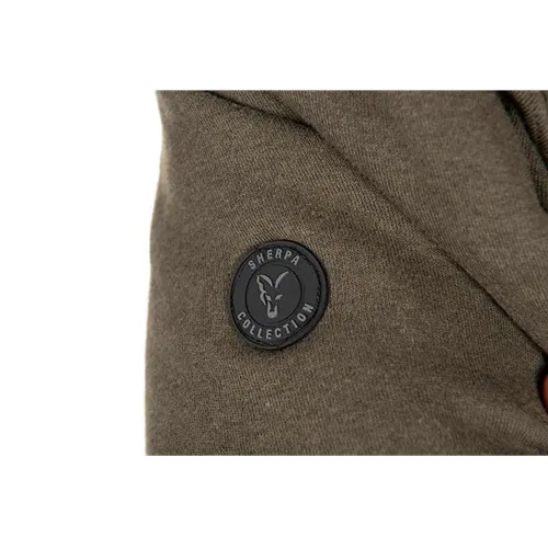Fox Collection Sherpa Jacket Green & Black Size M.webp