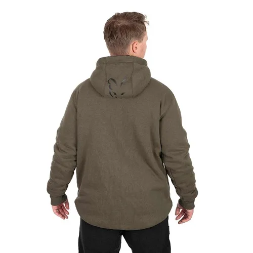 Fox Collection Sherpa Jacket Green & Black Size L.webp