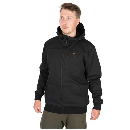 Fox Collection Soft Shell Jacket Blakc & Orange Size XL.webp