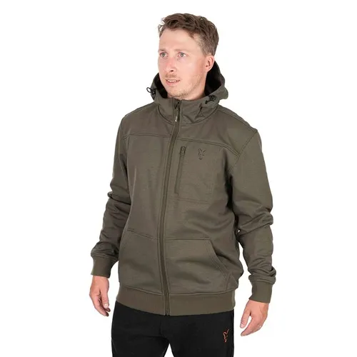 Fox Collection Soft Shell Jacket Green & Black Size M.webp