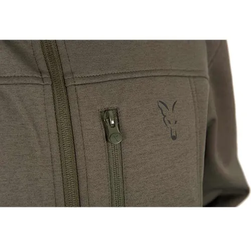 Fox Collection Soft Shell Jacket Green & Black Size S.webp