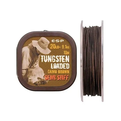 ESP Tungsten Loaded Semi Stiff Camo Brown 20lb 9.1kg 10M.webp