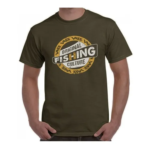 Vass Fishing Culture Printed T-Shirt Khaki Size 2XL.webp