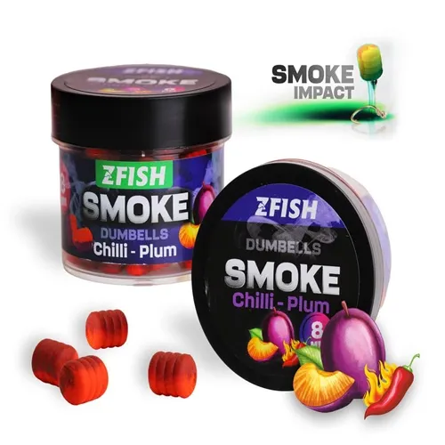 ZFISH SMOKE PO-UP DUMBELLS CHILLI-PLUM 8mm ZF2826.webp