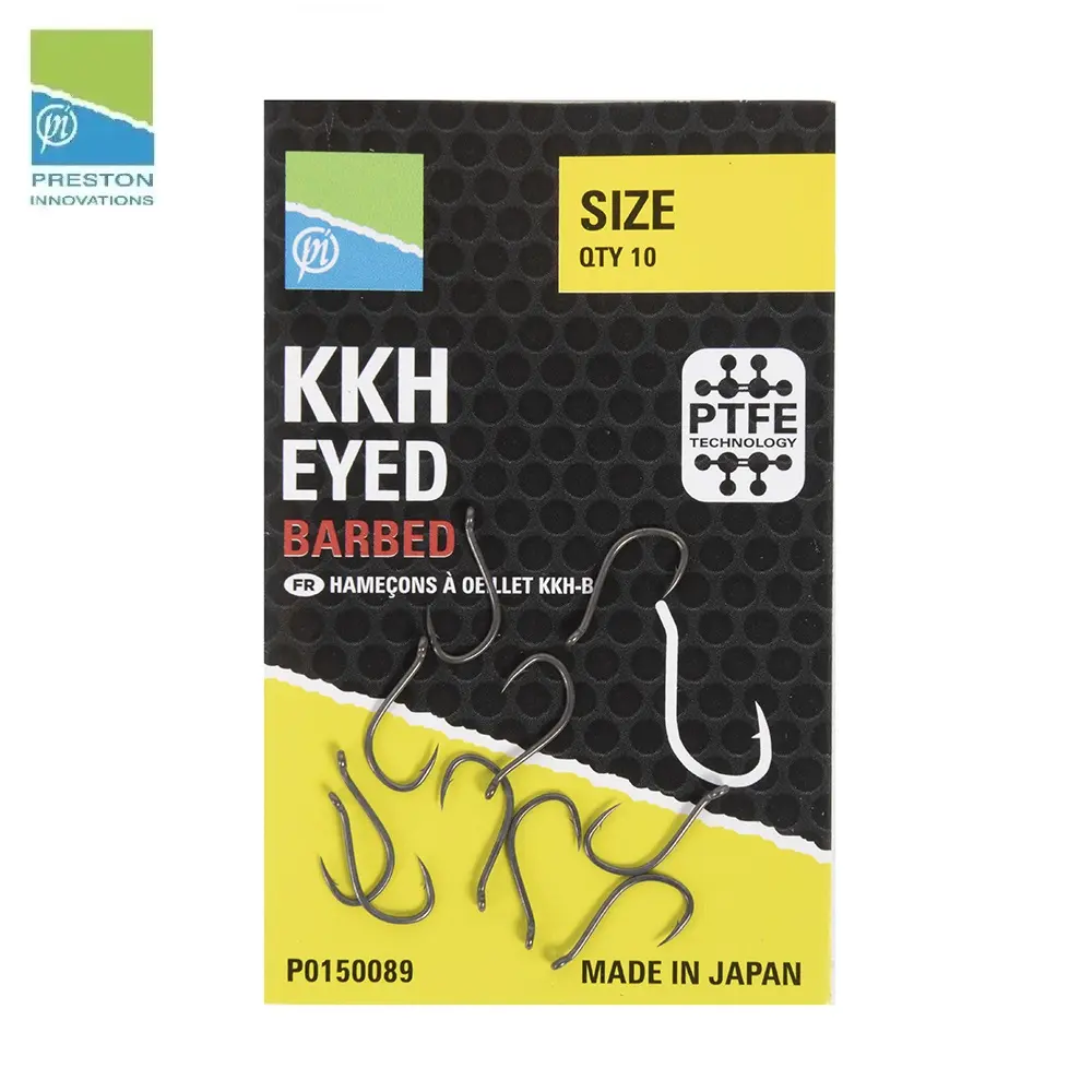 PRESTON INNOVATIONS KKH EYED BARBED HOOK SIZE 10 P0150088