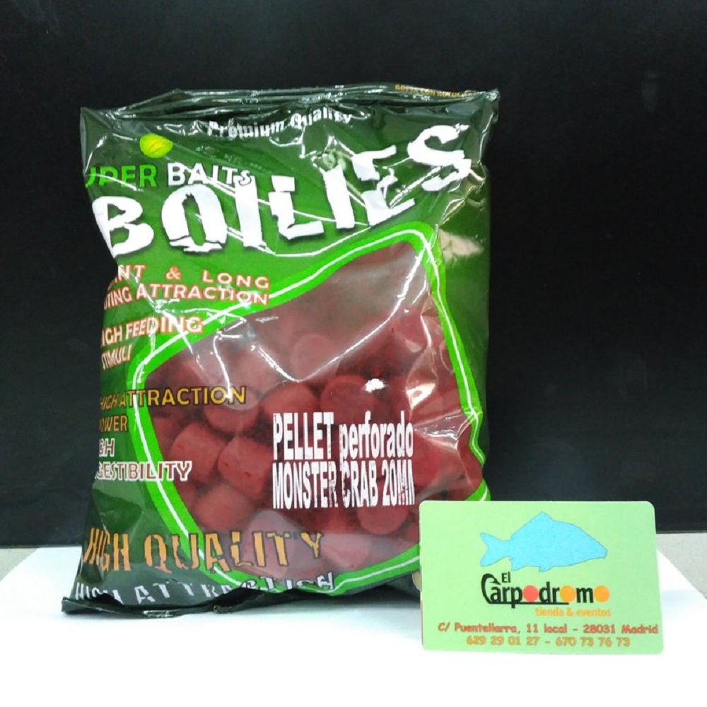 SUPER BAITS PELLET PERFORADO MONSTER CRAB 20 MM