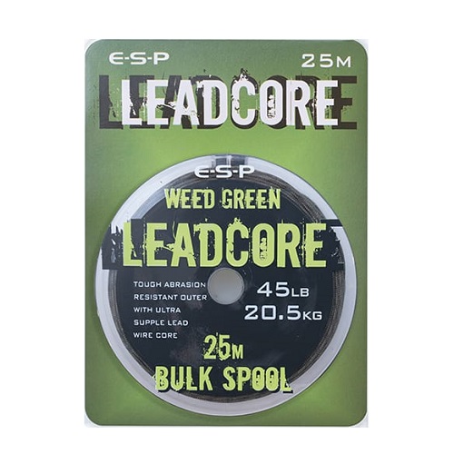 [ELLC045BW] ESP LEADCORE BULK   WEEDY GREEN