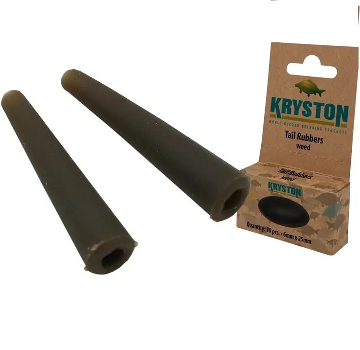 KRYSTON TAIL RUBBERS 6MM X 25MM BROWN KRAC18