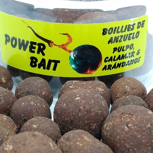 [15510] POWER BAITS BOILIES DE ANZUELO   PULPO  CALAMAR Y ARANDANOS