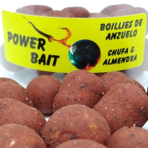 POWER BAITS BOILIES DE ANZUELO   CHUFA Y ALMENDRA