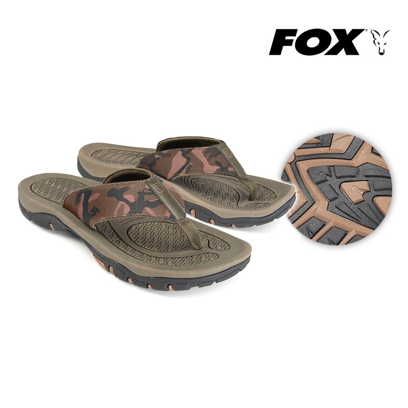Fox Flip Flop Camo Khaki Size 42
