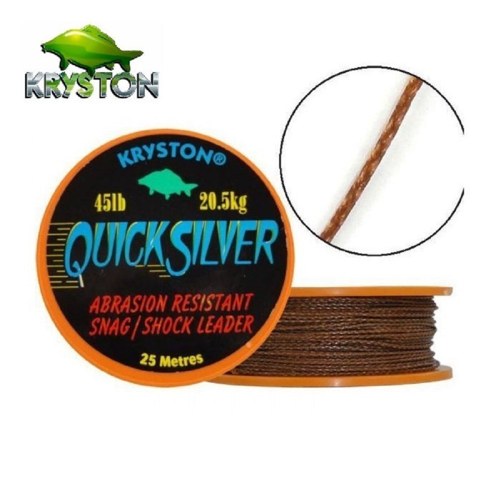 KRYSTON QUICKSILVER SHOCK LEADER BROWN 25LB 20M KR QS1