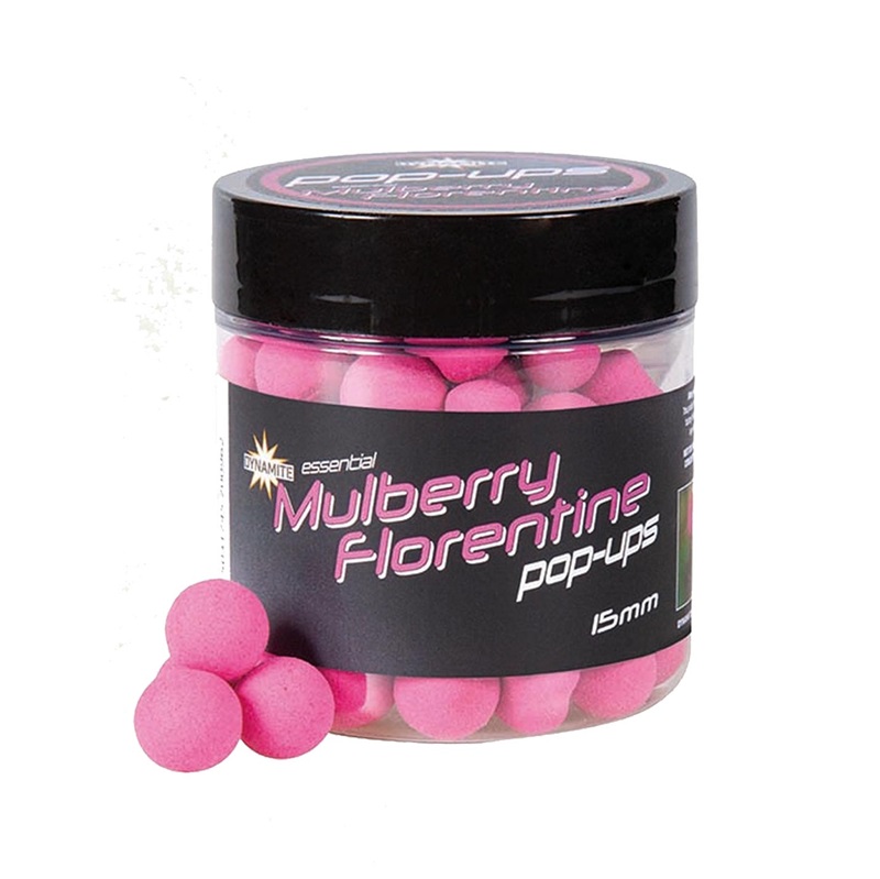 [ADY041615] DYNAMITE BAITS MULBERRY FLORENTINE FLURO POP UPS 15MM ADY041615
