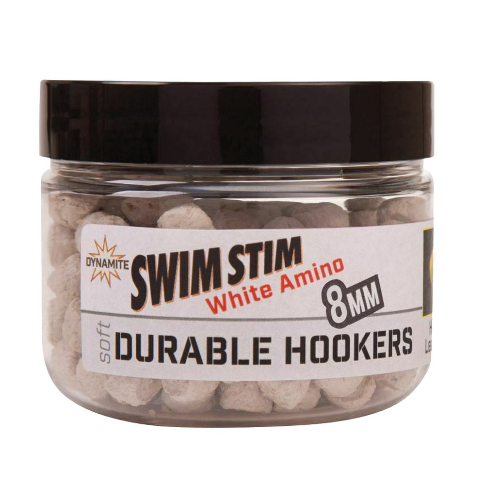 DYNAMITE BAITS DURABLE HOOK PELLETS SWIM STIM WHITE AMINO 8MM DY1442
