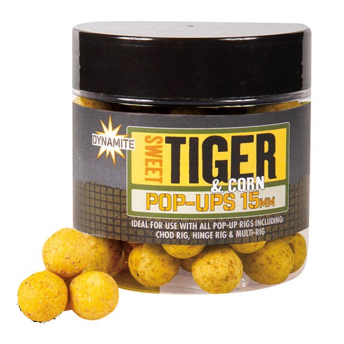 [ADY041015] DYNAMITE BAITS SWEET TIGER & CORN POP UPS 15MM ADY041015