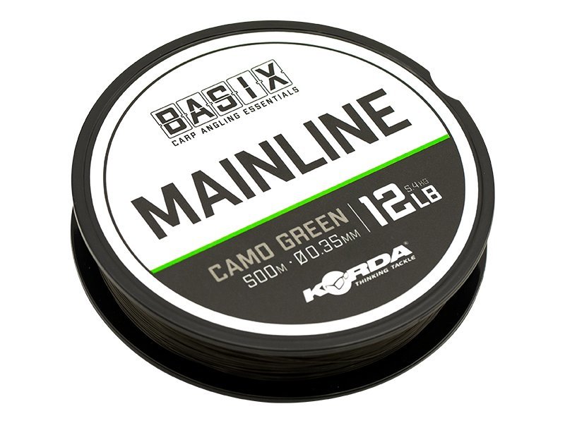 KORDA BASIX MAINLINE CAMO GREEN 12LB 0.35MM 500M KBX008