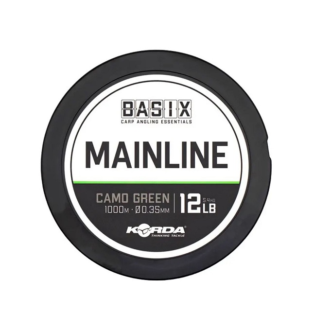 KORDA BASIX MAINLINE CAMO GREEN 12 LB 0.35 MM 1000 M KBX044