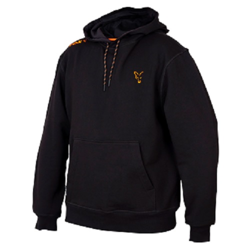 Fox Collection Black & Orange Hoodie Size S
