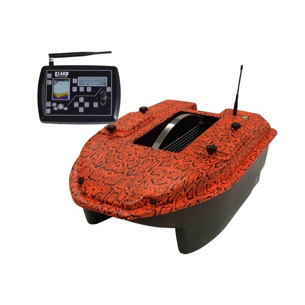 [C3 HSN] ELECTROCARP BARCO CEBADOR C3 CAMO SERPIENTE NARANJA SONDA + GPS