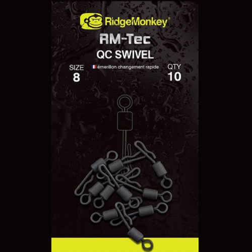 RIDGEMONKEY CONNEXION QC SWIVEL SIZE 8 BLACK (10 UNID) RMT090