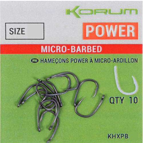KORUM POWER MICRO BARBED SIZE 16 KHXPB 16