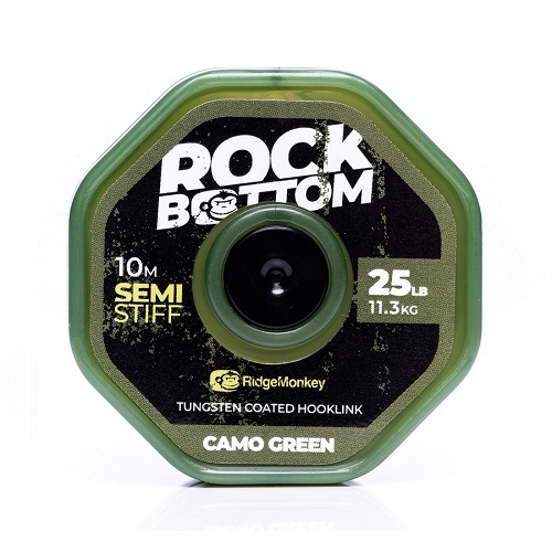 [RMT281] Ridgemonkey Rm-Tec Rodck Botton Tungsten Coated Semi Stiff Camo Green 25Lb