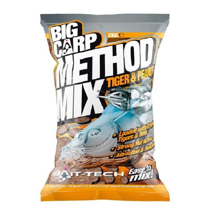 BAIT TECH BIG CARP METHOD MIX TIGER & PEANUT 2Kg BCMMTP