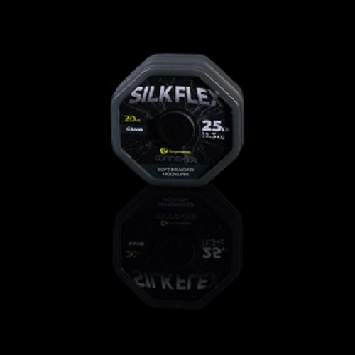 RIDGEMONKEY CONNEXION SILKFLEX SOFT BRAID HOOKLINK 25LB 11.3KG CAMO RMT321