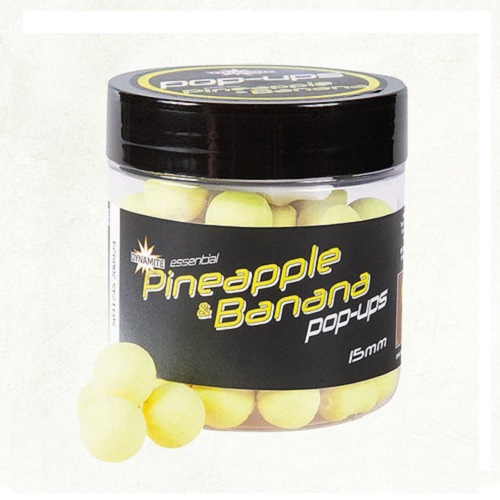 DYNAMITE BAITS FLURO POP UPS PINEAPPLE & BANANA 15MM