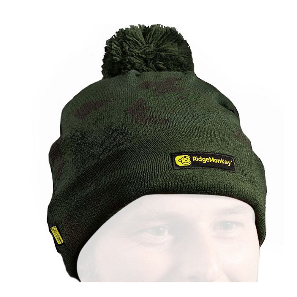 RIGDEMONKEY APEAREL BOBBLE BEANIE HAT CAMO RM558
