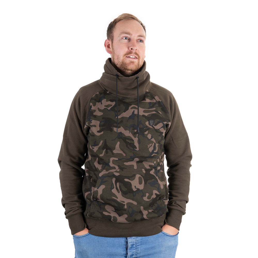 FOX KHAKI/CAMO HIGH NECK HOODY Size XXL CFX071