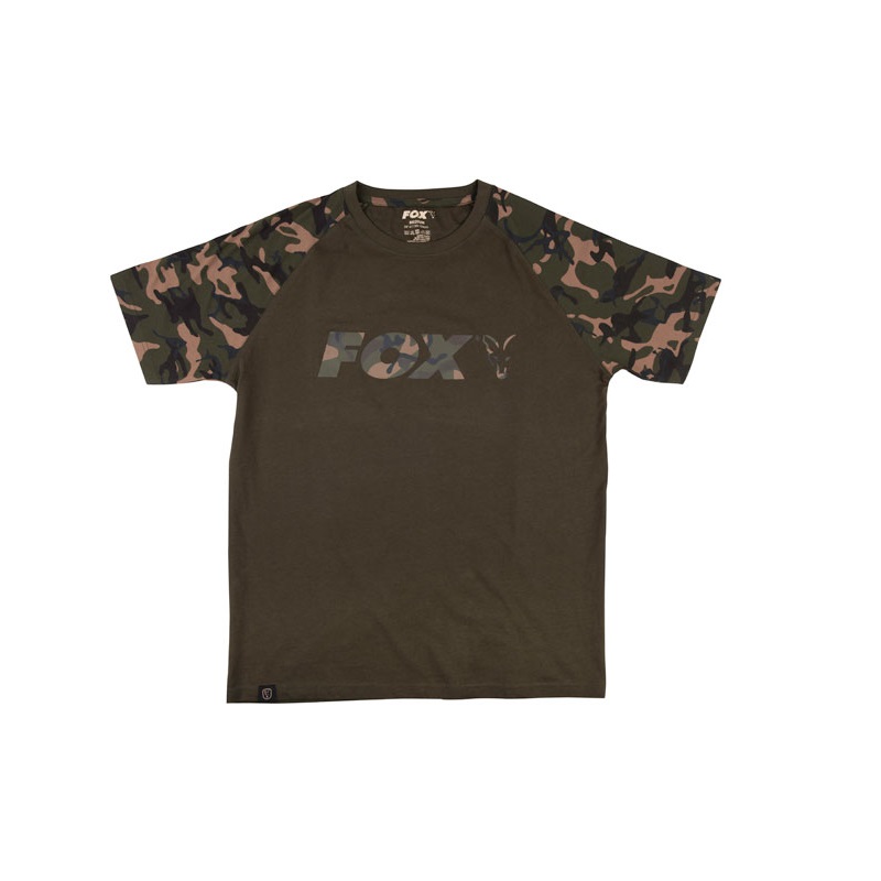 [CFX013] FOX CAMO/KHAKI CHEST PRINT T SHIRT Size S CFX013
