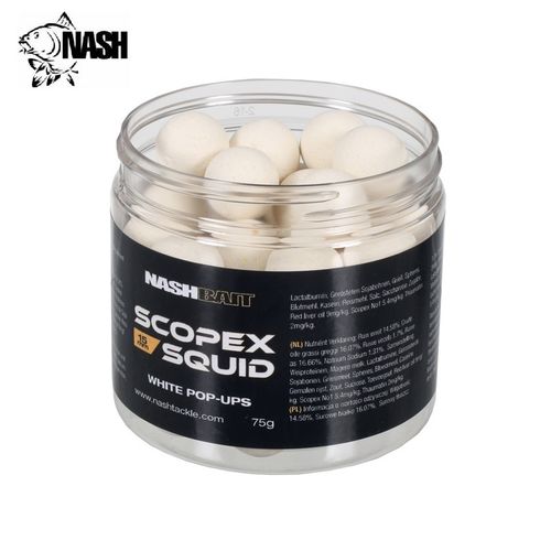 NASH SCOPEX SQUID POP UPS WHITE 20MM B6842