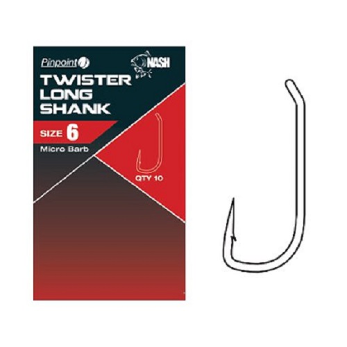 [T6119] NASH TWISTER LONG SHANK SIZE 6 T6119