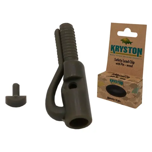 [KRAC12] KRYSTON SAFETY LEAD CLIP WITH PIN BROWN KRAC12