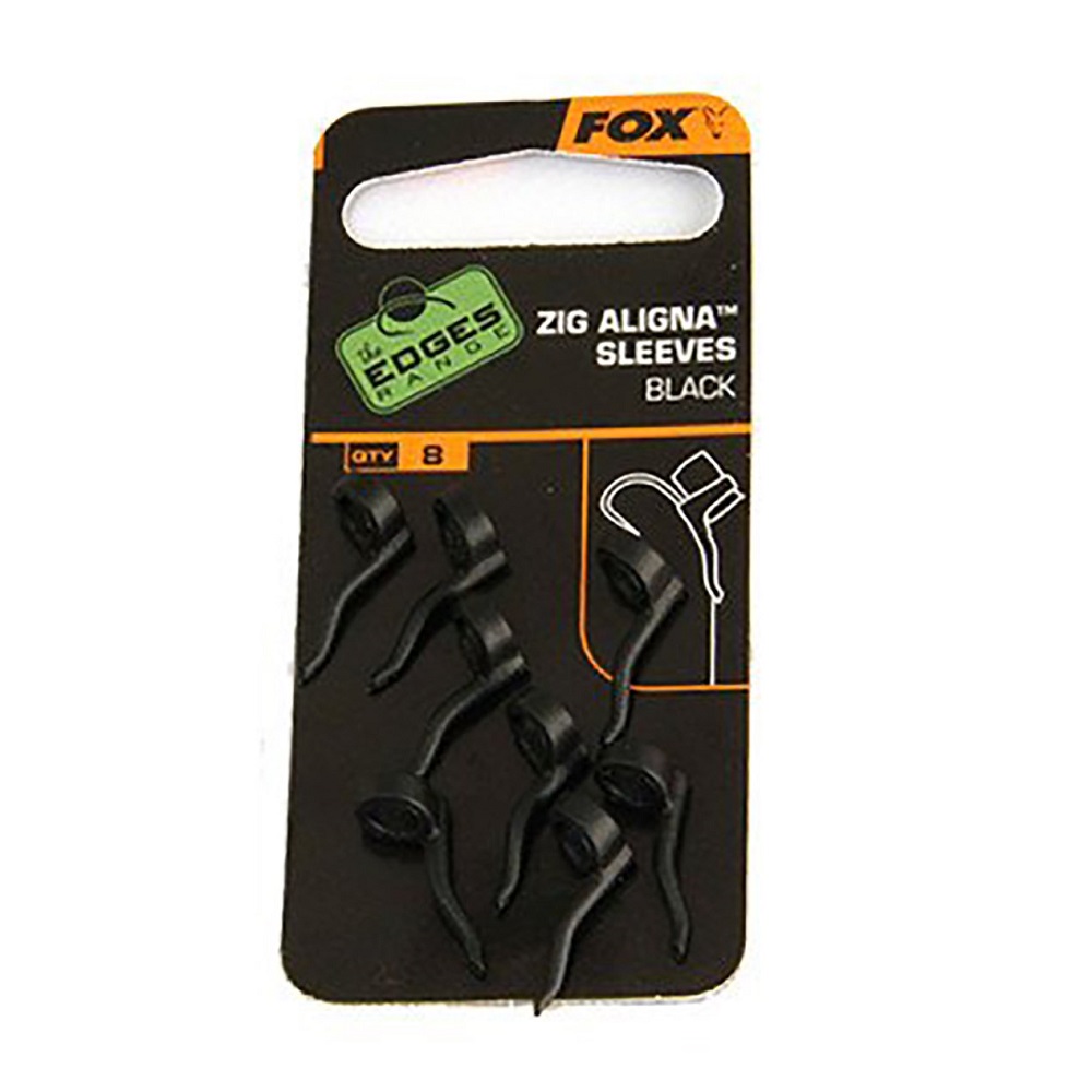 FOX EDGES ZIG ALIGNA SLEEVES BLACK (8 UNIDADES) CAC470