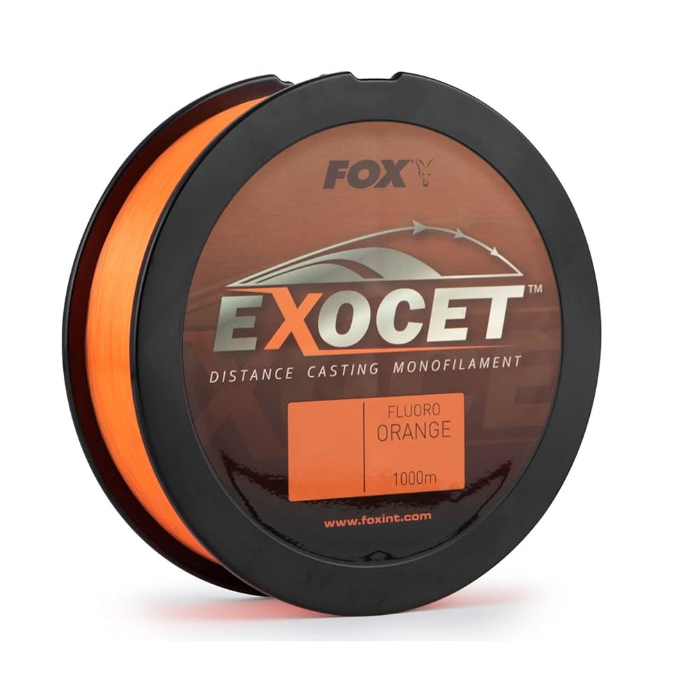 FOX EXOCET FLUORO ORANGE MONO 1000 ML   18 LB / 8.0 KG / 0.35 MM
