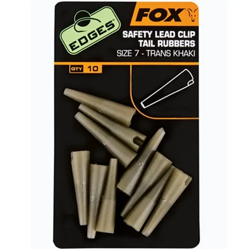 Fox Edges Safety Lead Clip Tail Rubbers Trhans Khaki Size 7