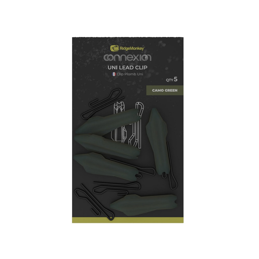 [RMT115] RIDGEMONKEY CONNEXION UNI LEAD CLIP CAMO GREEN RMT115