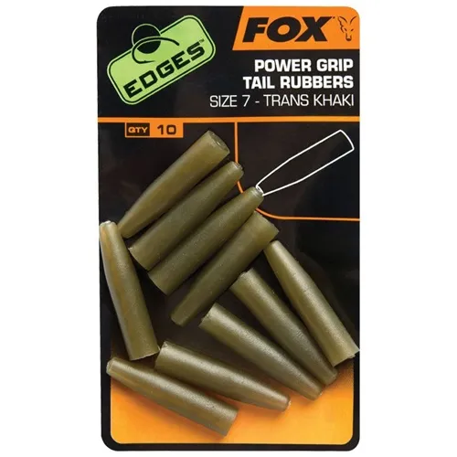 [CAC637] Fox Edges Power Grip Tail Rubbers Trans Khaki Size 7