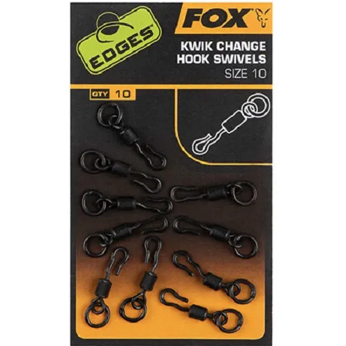 Fox Edges Kwik Change Hook Swivels Size10