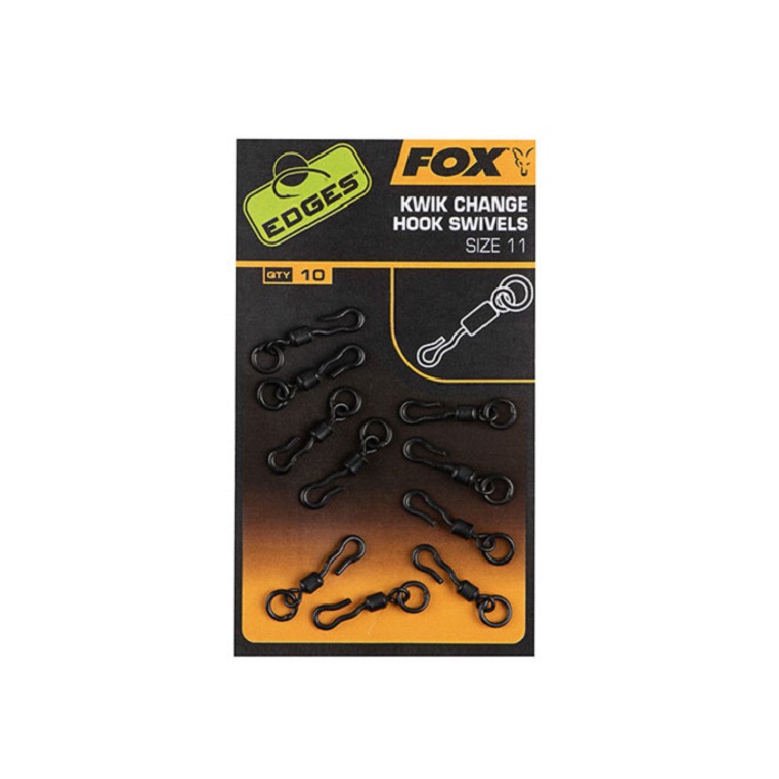 FOX EDGES KWIK CHANGE HOOK SWIVELS Size 11 CAC702
