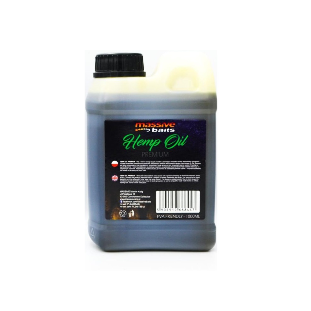MASSIVE BAITS HEMP OIL PREMIUM 1Ltr LQ016
